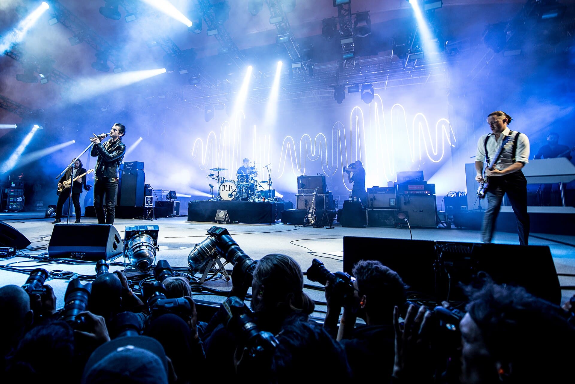 Arctic Monkeys on the Orange Stage at Roskilde Festival 2014