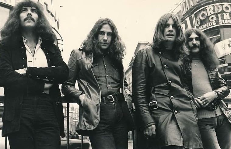 Black Sabbath in a 1970 promotional photograph