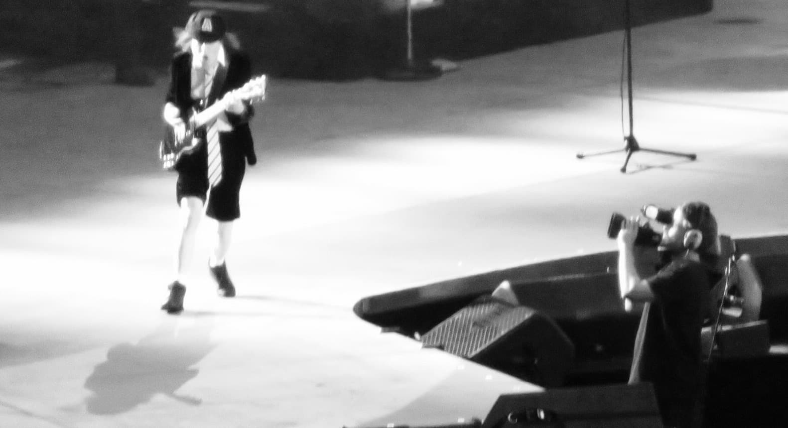 Angus Young of AC/DC at London Olympic Stadium