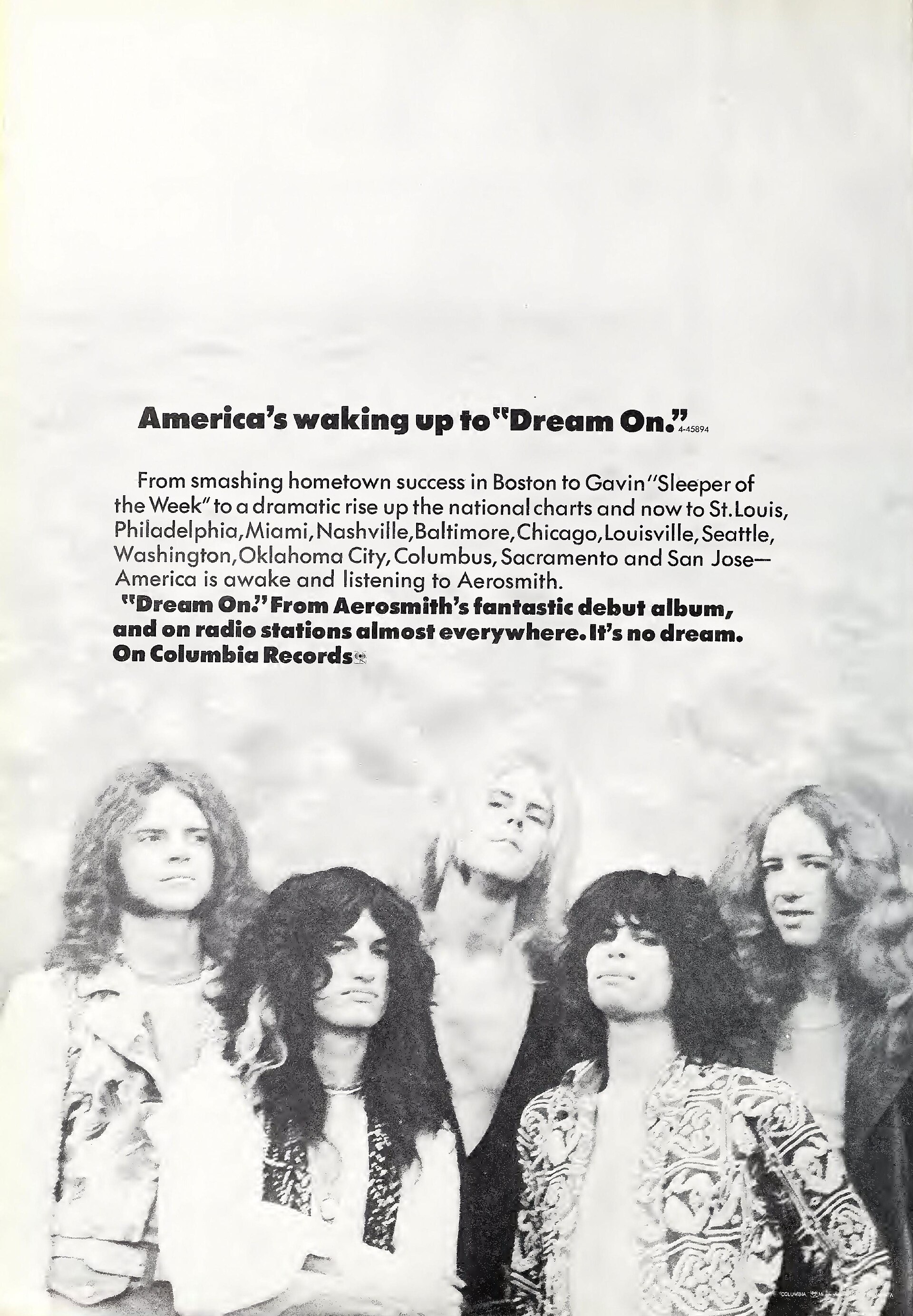 Aerosmith publicity photograph, 1973
