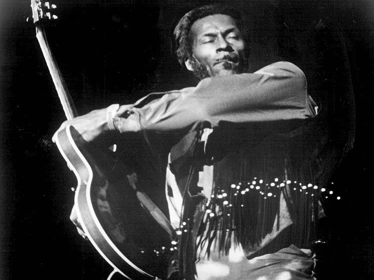 Chuck Berry performing, 1971