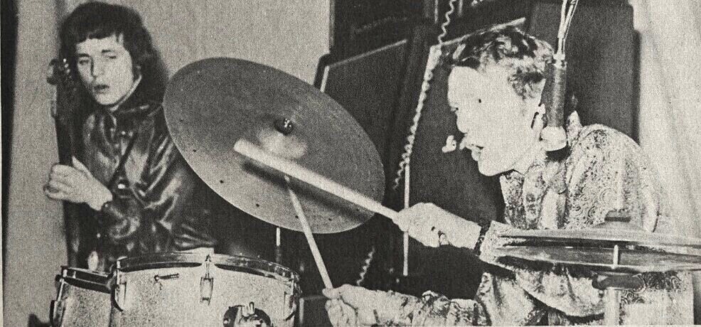 Jack Bruce and Ginger Baker onstage, circa 1967