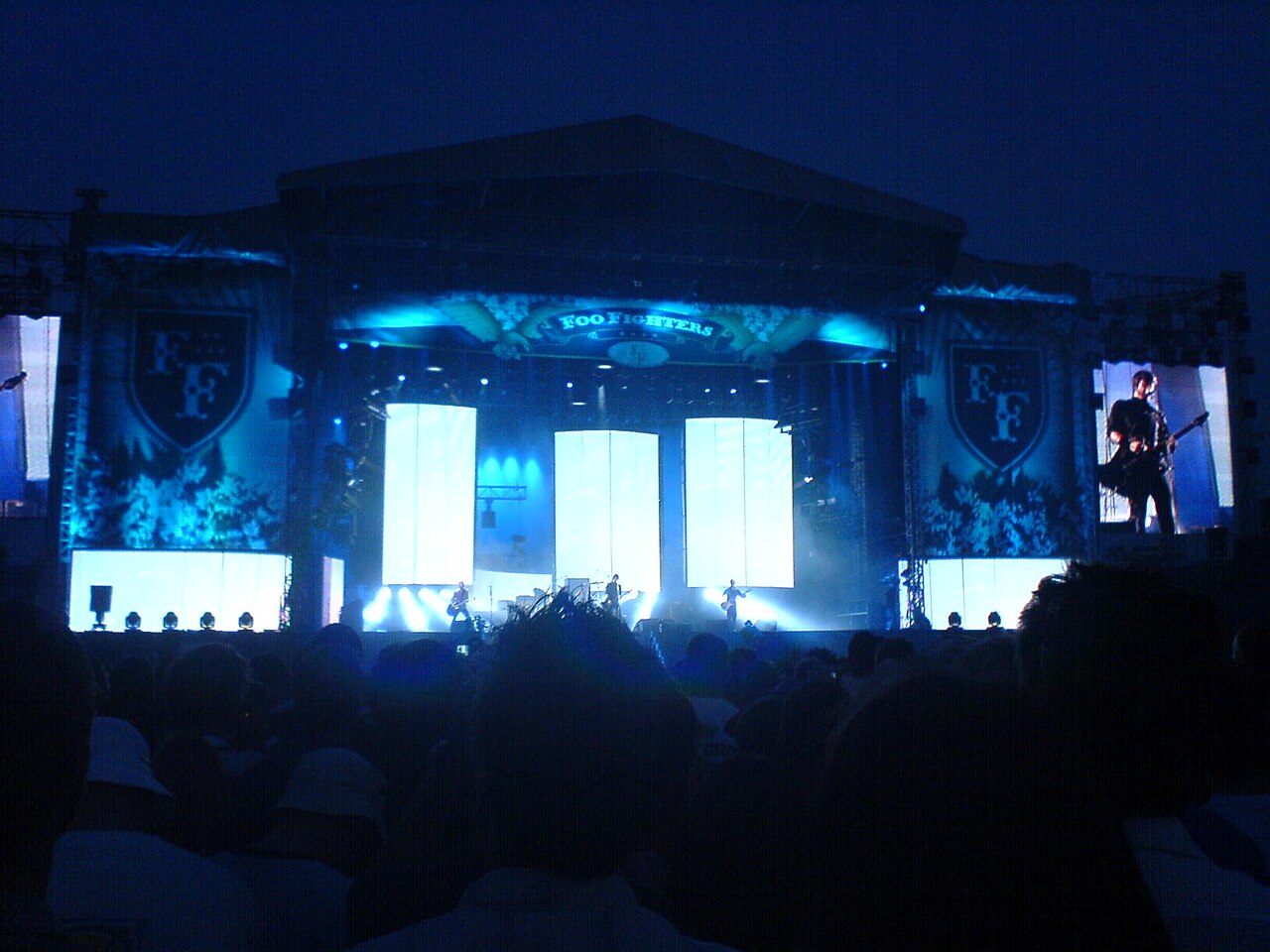 Dave Grohl with Foo Fighters on stage