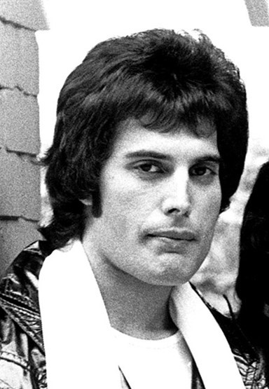 Freddie Mercury, News of the World press kit photo, 1977
